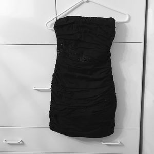 Express formal strapless dress.